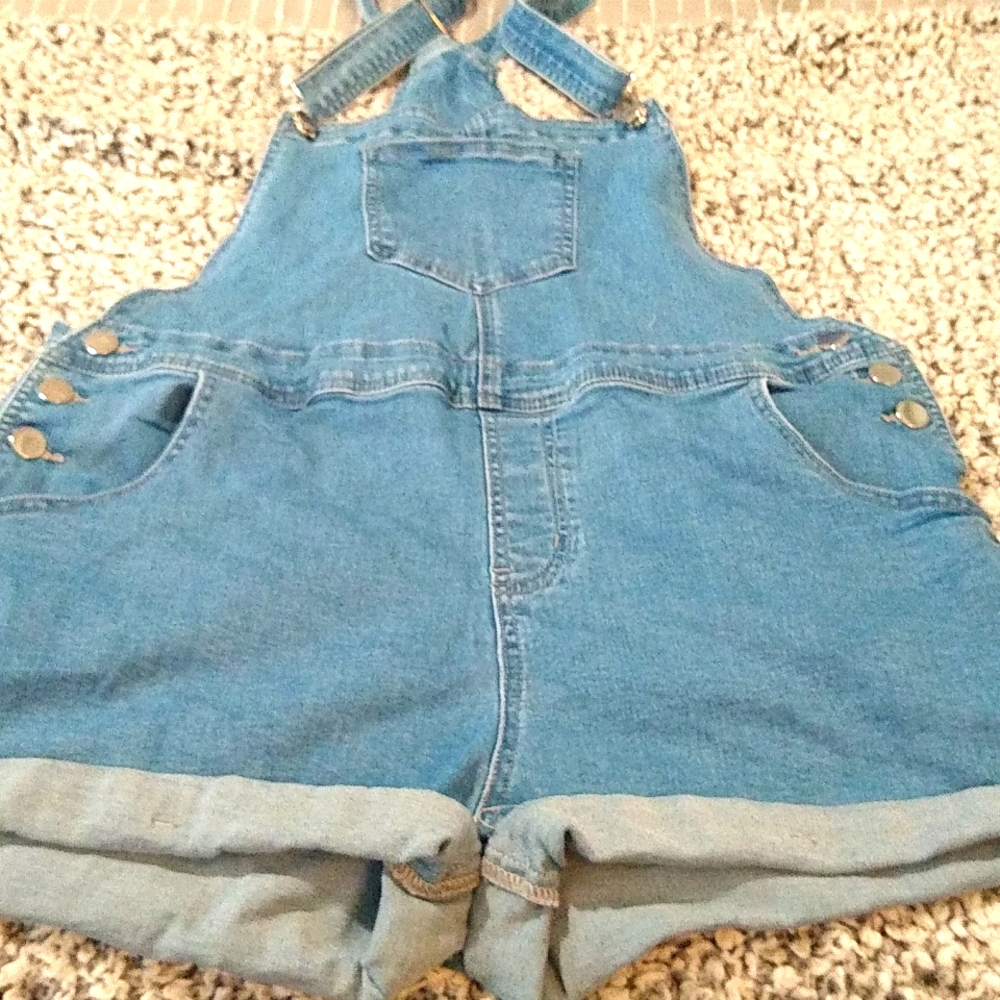 Jean short overalls